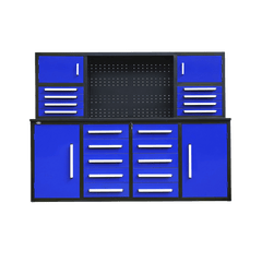 [BARGAIN] 7' Garage Storage Cabinet with 18 Drawers#color_Blue