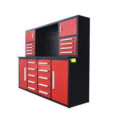 [BARGAIN] 7' Garage Storage Cabinet with 18 Drawers#color_Red