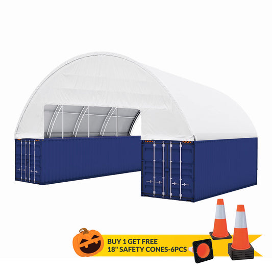 60'x40'x20' Double Truss Container Canopy Shelter