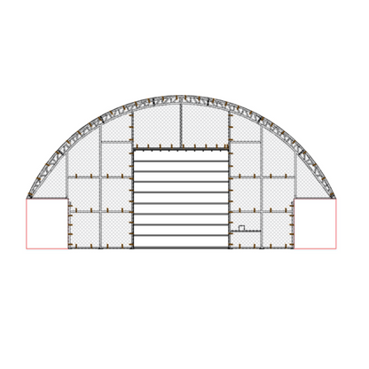 60'x40'x20' Double Truss Container Canopy Shelter Full front wall with winch door 610g (22oz) PVC