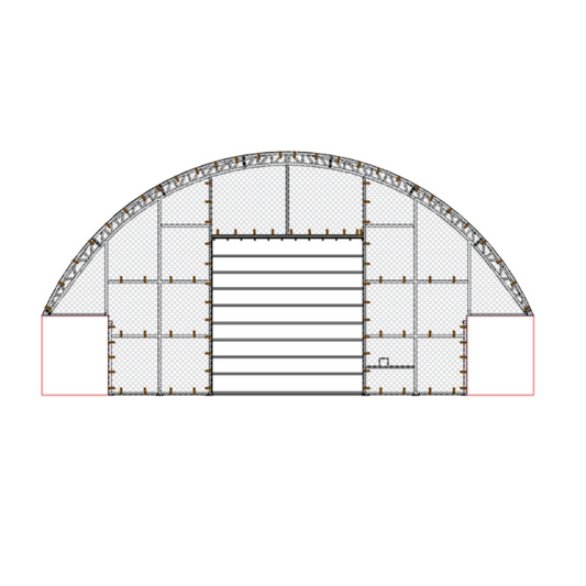 60'x40'x20' Double Truss Container Canopy Shelter Full front wall with winch door 610g (22oz) PVC
