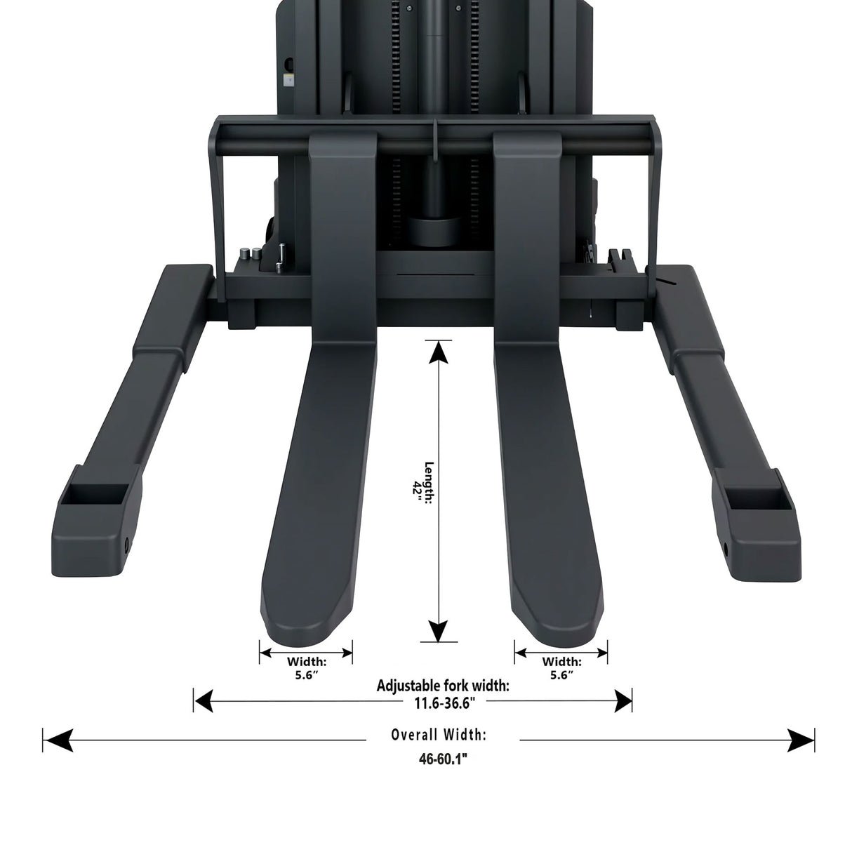 Semi-Electric Straddle Stacker | 3300 lbs. Capacity | 118" Lift Height | TX Self-Pickup