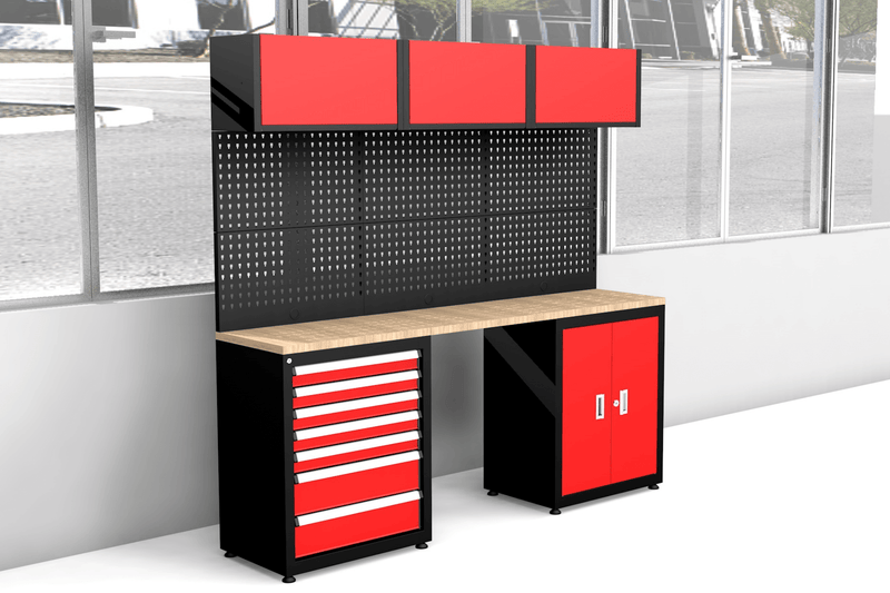 Chery Industrial 3-Piece Steel Workshop Cabinet System