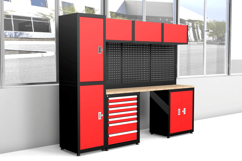 Chery Industrial 4-Piece Steel Workshop Cabinet System