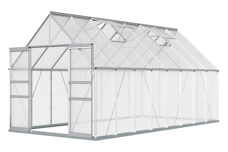 Chery Industrial Classic Greenhouse 8x16ft with 4 Roof Vents