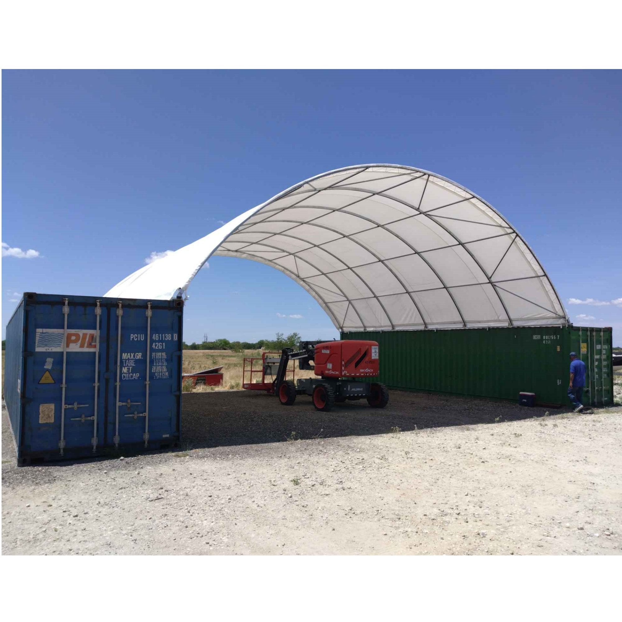 Gold Mountain Shipping Container Canopy Shelter 40'x40'x13'