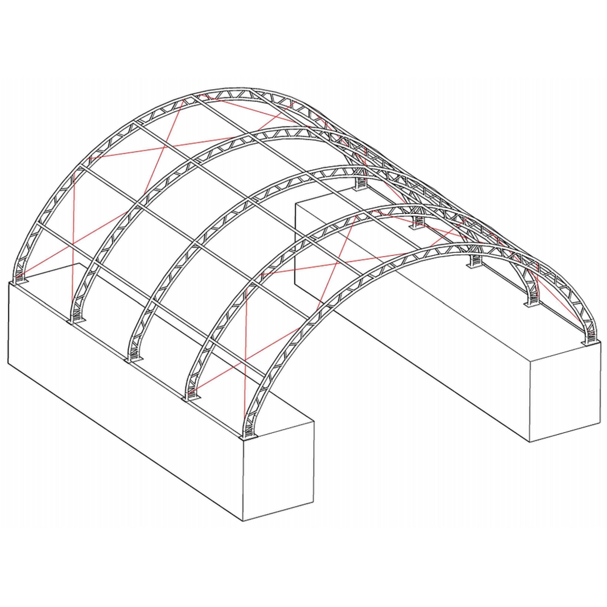 Gold Mountain Shipping Container Canopy Shelter Double Truss 40'x40'x15'
