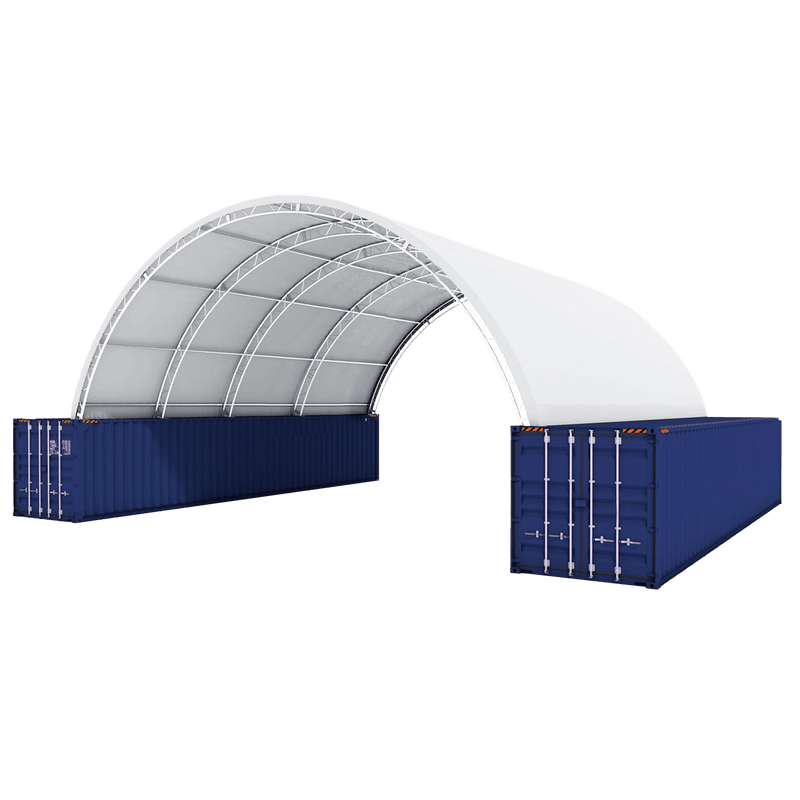 Gold Mountain Shipping Container Canopy Shelter Double Truss 40'x40'x15'