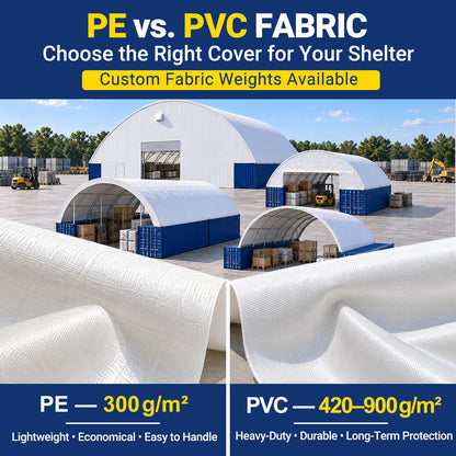 40'x40'x15' Double Truss Shipping Container Canopy Shelter