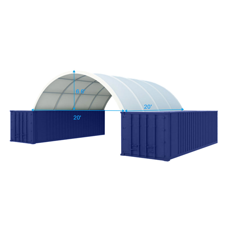 Gold Mountain Shipping Container Canopy Shelter 20'x20'