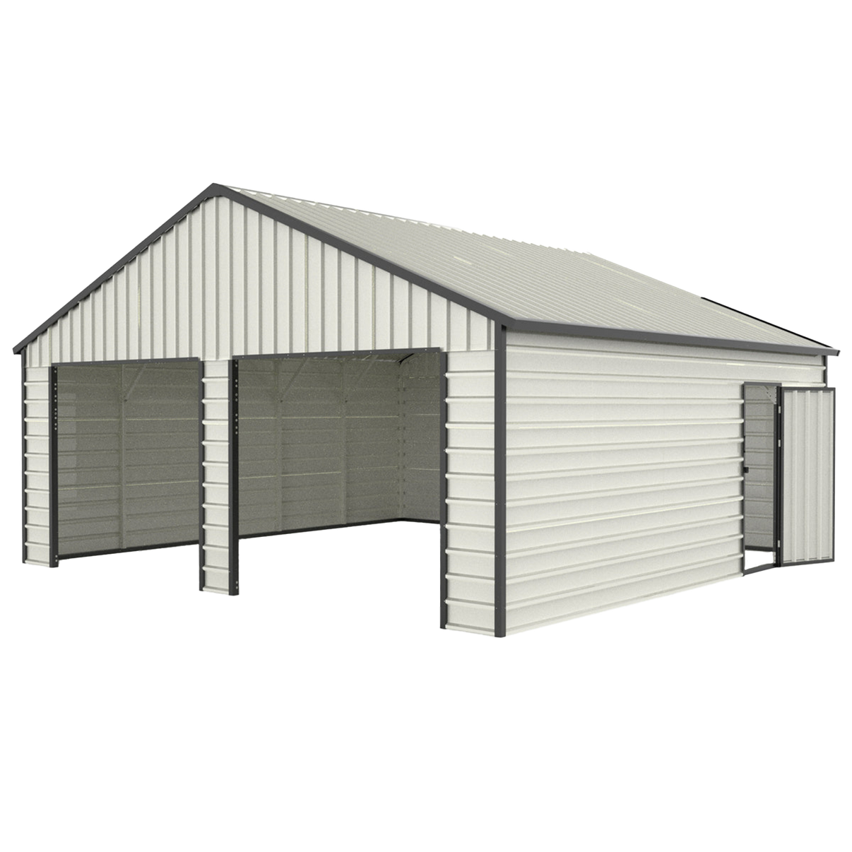 23 X 22 Double Garage Metal Shed With Side Entry Door Chery Industrial 23-x-22-double-garage-metal-shed-with-side-entry-door-chery-industrial
