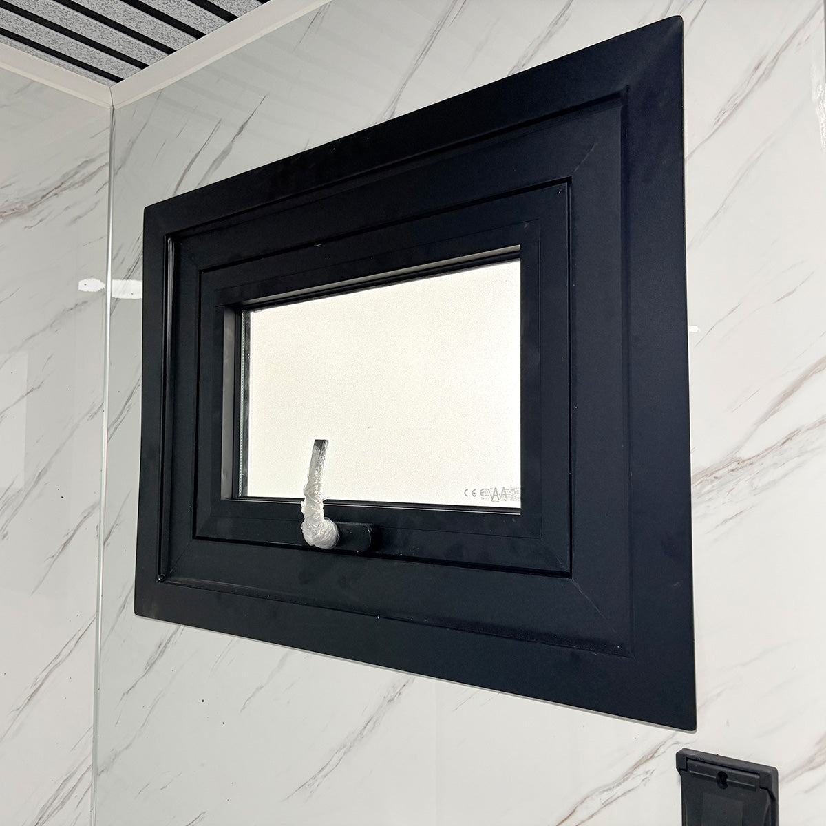 Deluxe Black Portable Toilet with Shower
