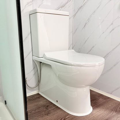 Deluxe Black Portable Toilet with Shower