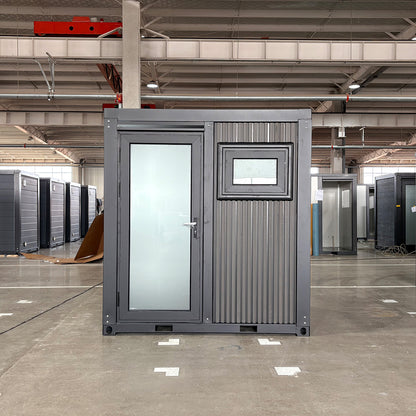 Deluxe Black Portable Toilet with Shower