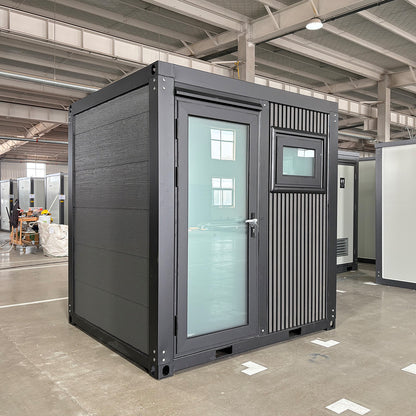 Deluxe Black Portable Toilet with Shower