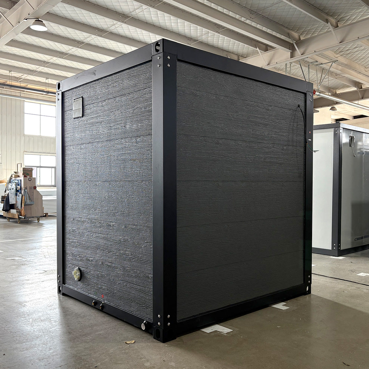 Deluxe Black Portable Toilet with Shower