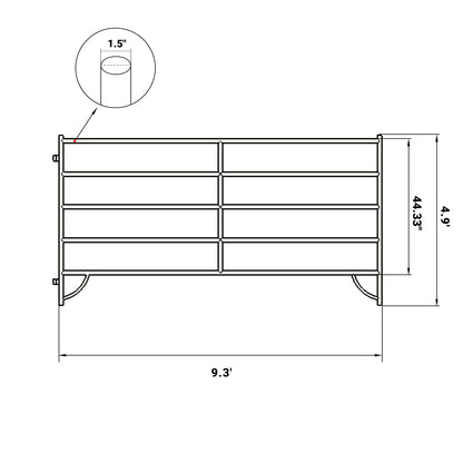 Dimension of 10x5 ft Cattle Panels