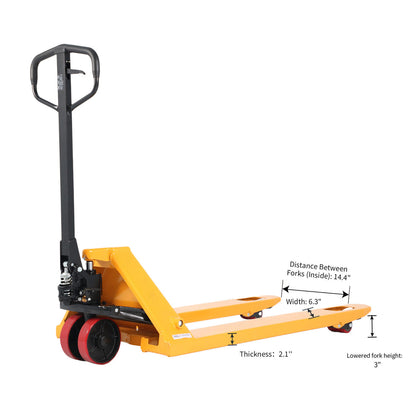Hydraulic Pallet Jack | 48" x 27" Forks | PU Wheels | 5500 lbs. Capacity  | TX Self-Pickup