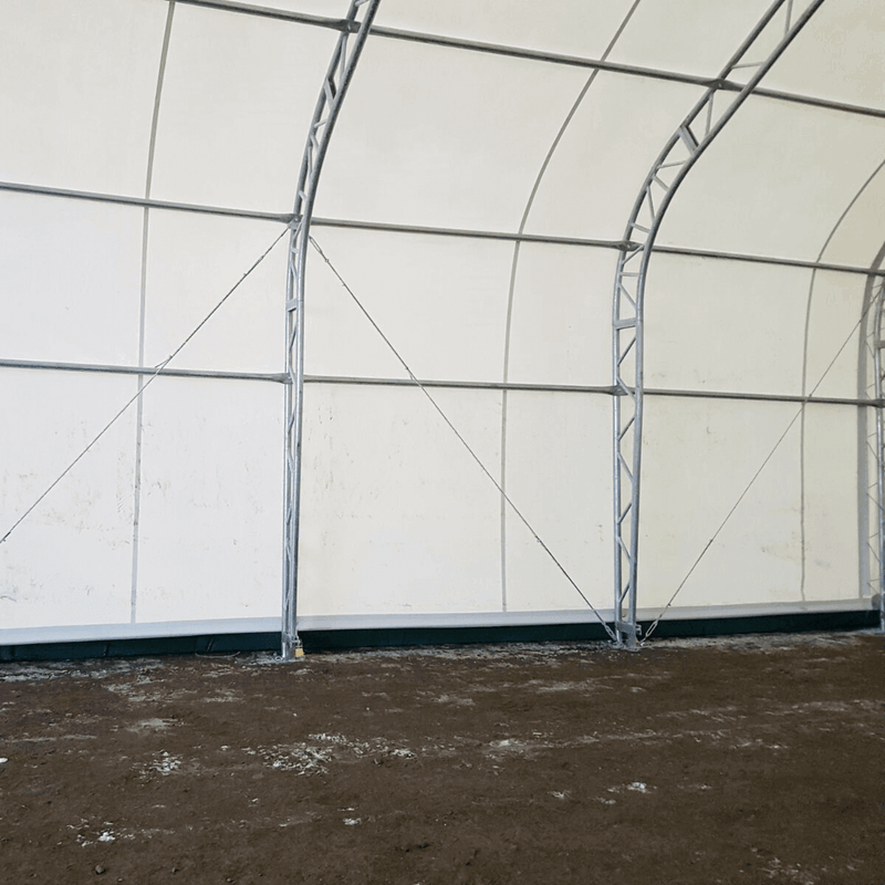 Double Truss Storage Shelter W40'xL80'xH21'