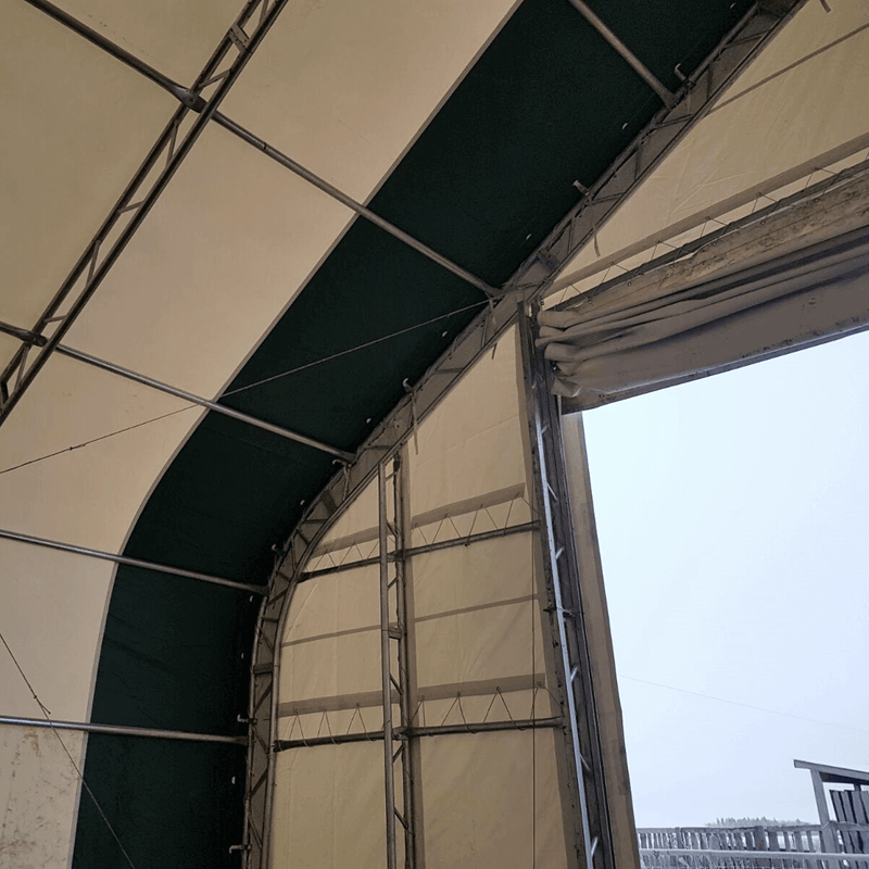 Double Truss Storage Shelter W40'xL80'xH21'