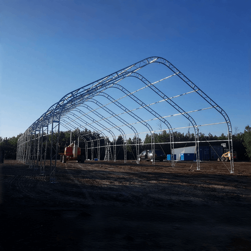 Double Truss Storage Shelter W40'xL80'xH21'