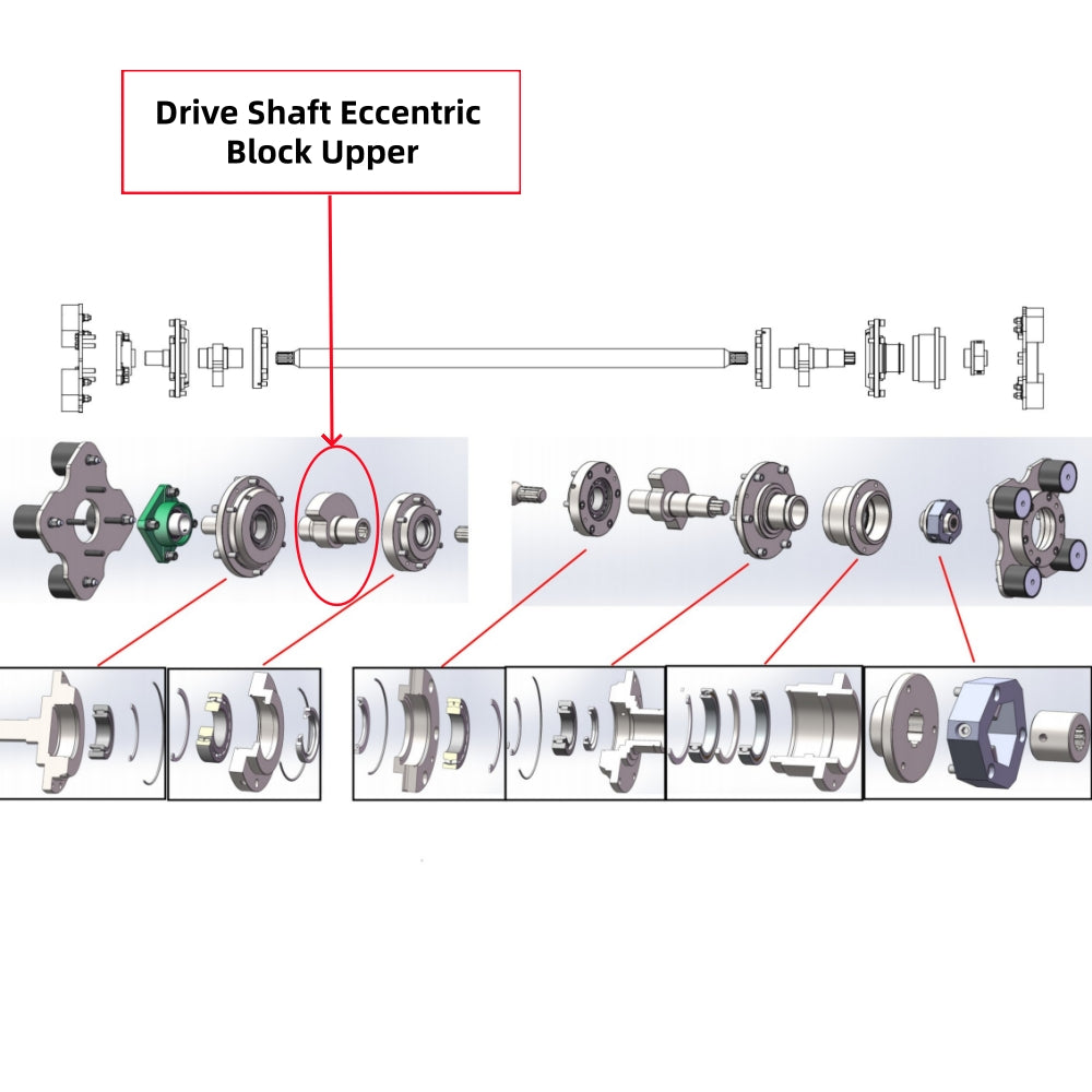 Parts List - 72" Vibratory Roller#Drive Shaft Eccentric Block Upper