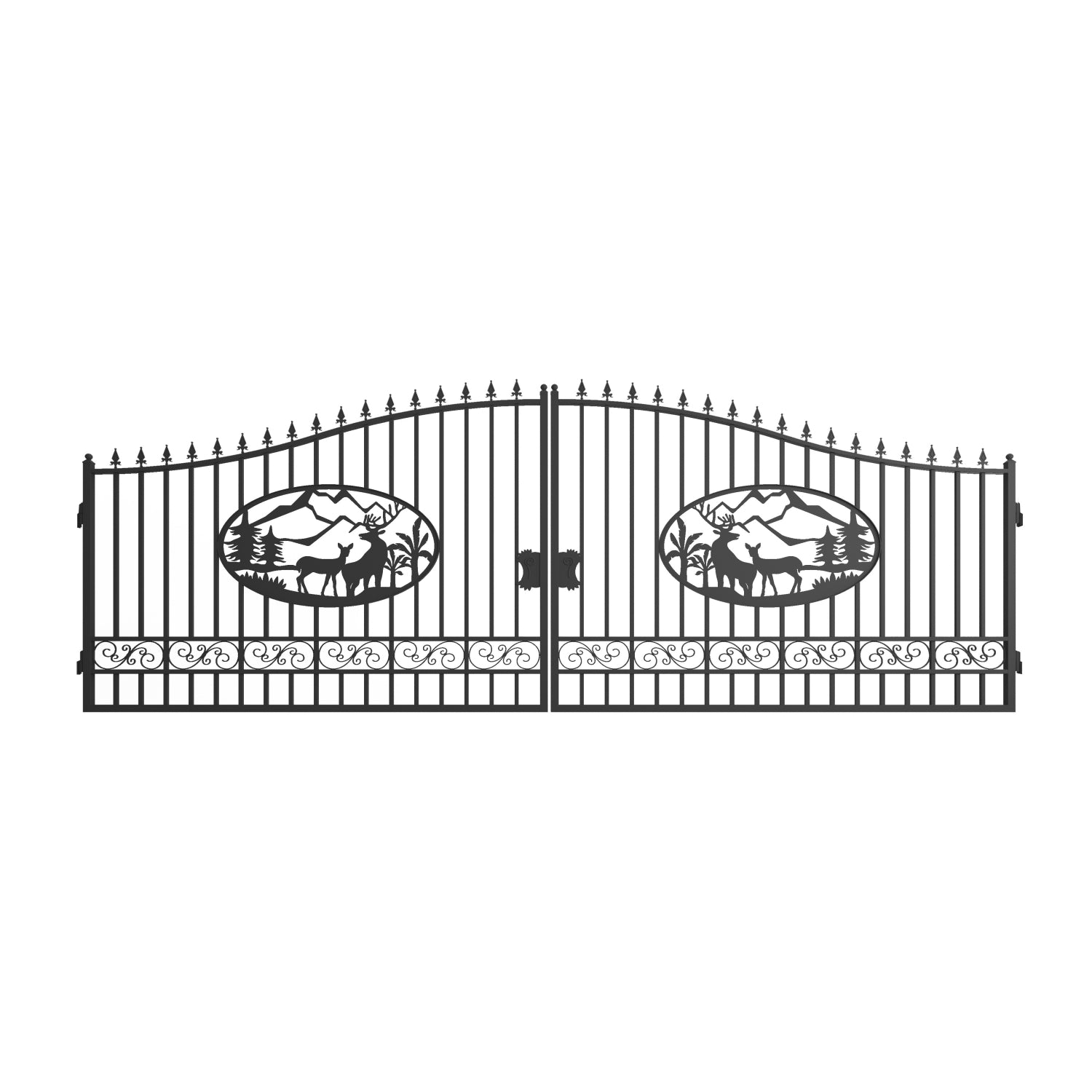 [BARGAIN] 20ft Dual Swing Wrought Iron Gate Driveway