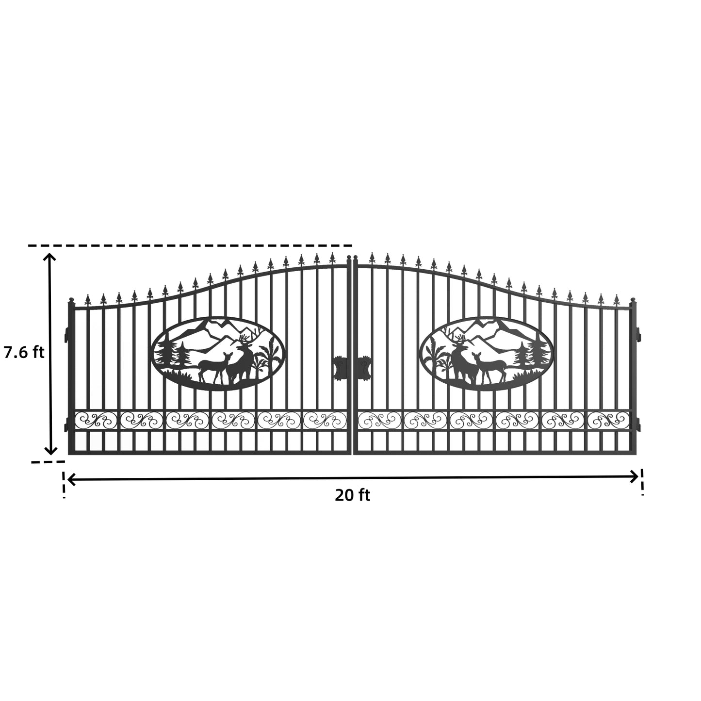 Iron Gate for Driveway #design_Deer