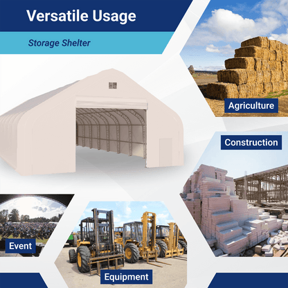 Double Truss Storage Shelter Usage Scene