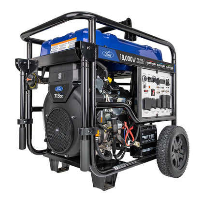 FORD 18,000 Watt Tri-Fuel Generator – 14500W Running, V-Twin Engine
