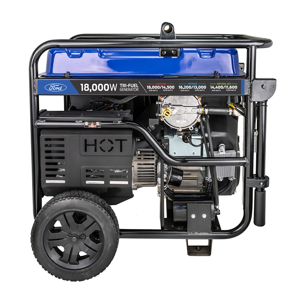 FORD 18,000 Watt Tri-Fuel Generator – 14500W Running, V-Twin Engine