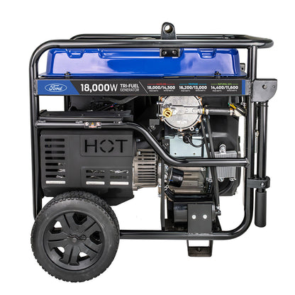 FORD 18,000 Watt Tri-Fuel Generator – 14500W Running, V-Twin Engine