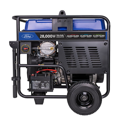 FORD 28,000 Watt Tri-Fuel Generator – 20,000W Running, 999cc V-Twin
