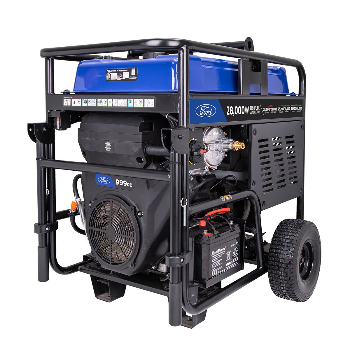 FORD 28,000 Watt Tri-Fuel Generator – 20,000W Running, 999cc V-Twin