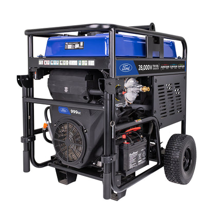 FORD 28,000 Watt Tri-Fuel Generator – 20,000W Running, 999cc V-Twin