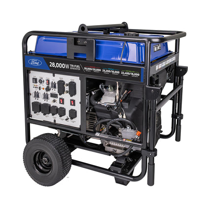 FORD 28,000 Watt Tri-Fuel Generator – 20,000W Running, 999cc V-Twin
