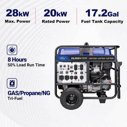 FORD 28000 Watt Tri-Fuel Generator