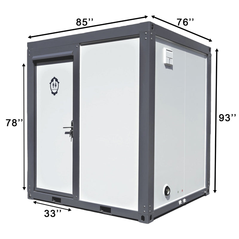 Bastone Portable Toilet with Fan-shaped Door Shower