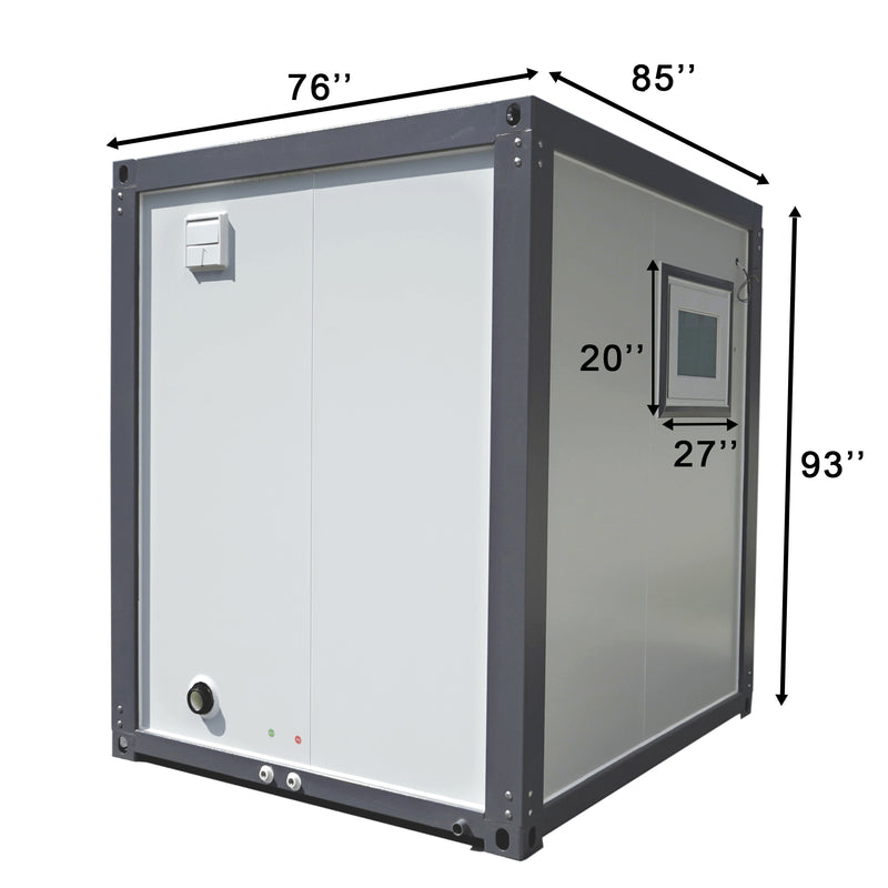 Portable Toilet with Fan-shaped Door Shower