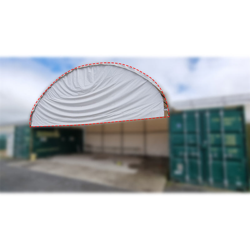 Half Panel with Frame for Container Shelter 40'x40'x15' , 22oz PVC40'x40'x13'