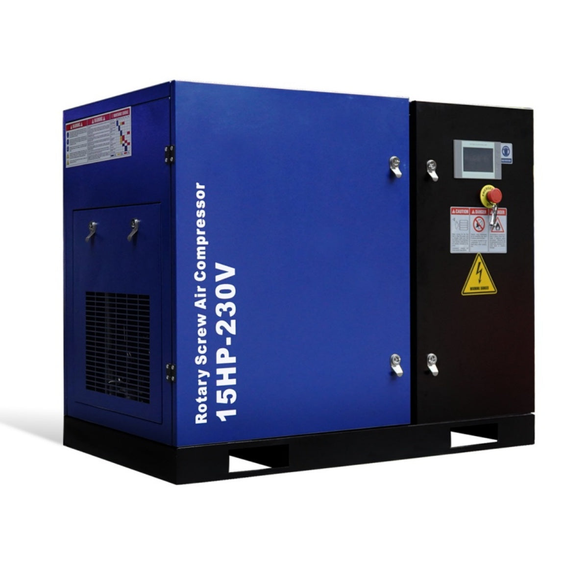 15HP Rotary Screw Air Compressor, 56 CFM, 125PSI, 230V 3PHASE 60HZ