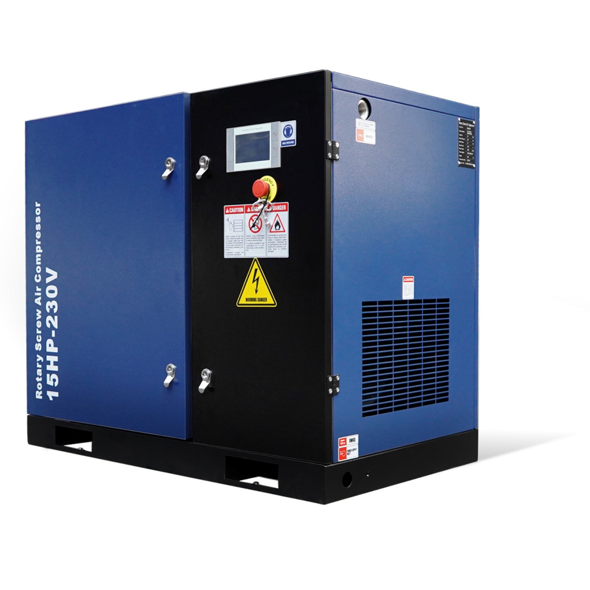 15HP Rotary Screw Air Compressor, 56 CFM, 125PSI