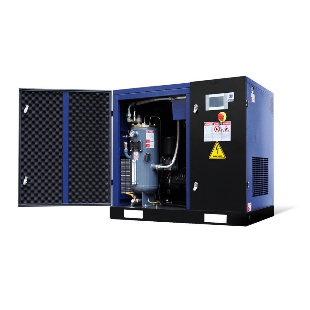 20HP Rotary Screw Air Compressor, 74CFM, 125PSI, 230V 3PHASE 60HZ