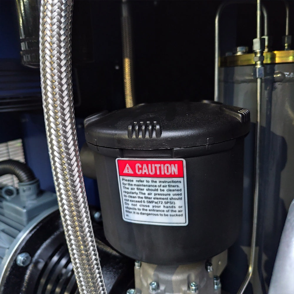 20HP Rotary Screw Air Compressor, 74CFM, 125PSI, 230V 3PHASE 60HZ