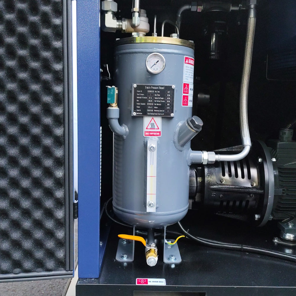 20HP Rotary Screw Air Compressor, 74CFM, 125PSI, 230V 3PHASE 60HZ