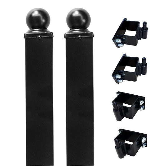 Gate posts for dual swing driveway gates
