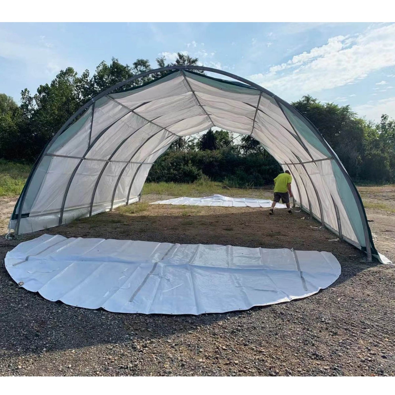 Single Truss Arch Storage Shelter W20'xL30'xH12'