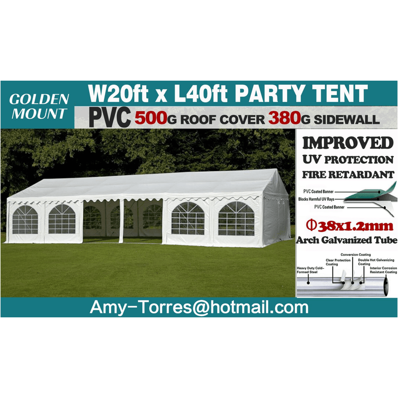 Golden Mount Party Tent 20'W x 40'L