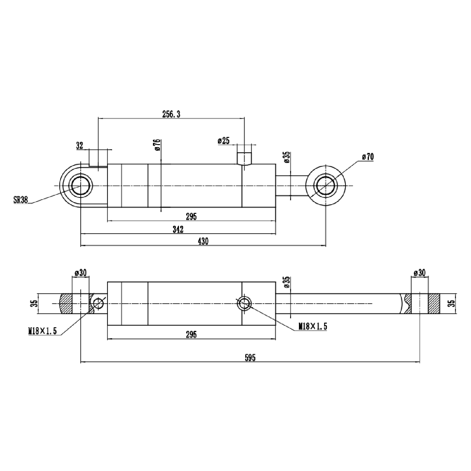 Greatbear Heavy Root Grapple Rake Cylinder