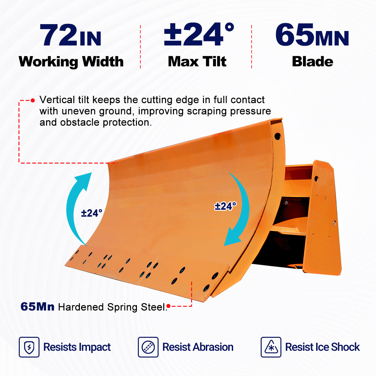 Greatbear 72" Hydraulic Snow Plow